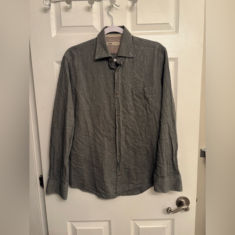 Maurizio Baldassari Grey Cotton Button Up